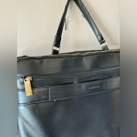 KENNETH COLE Leather Laptop Crossbody Briefcase w/Flap, Unisex (Fixer-Upper) - Picture 6 of 15